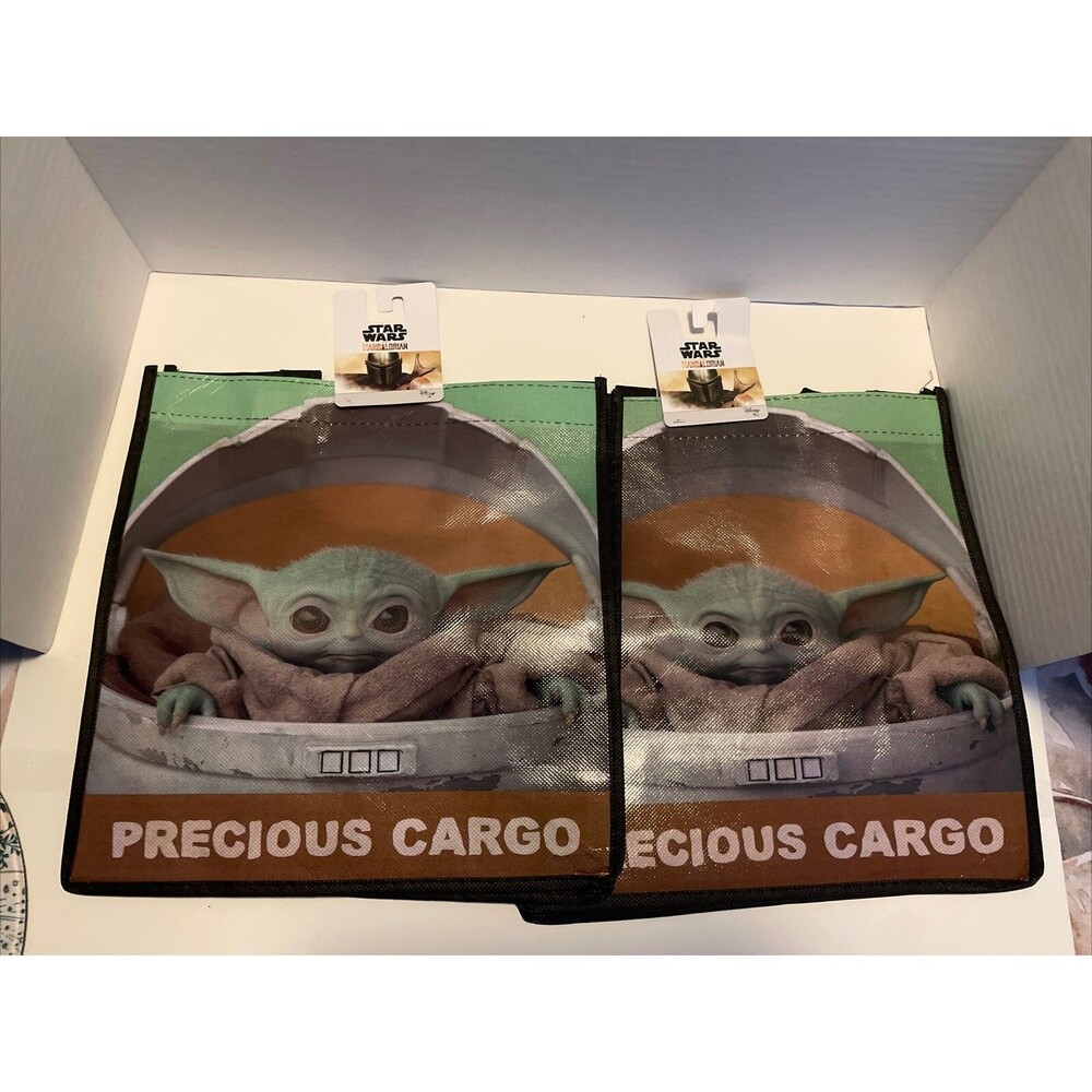 Star Wars Baby Yoda Reusable Eco Friendly Shopping/Party Bag w/Handles Lot Of 2!